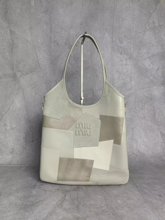 Miu Miu IVY leather patchwork bag 40x35cm