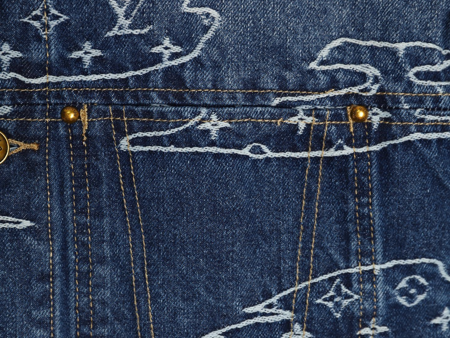 l0*is V*t0n lv pharrell nigo tyler denim jacket suit