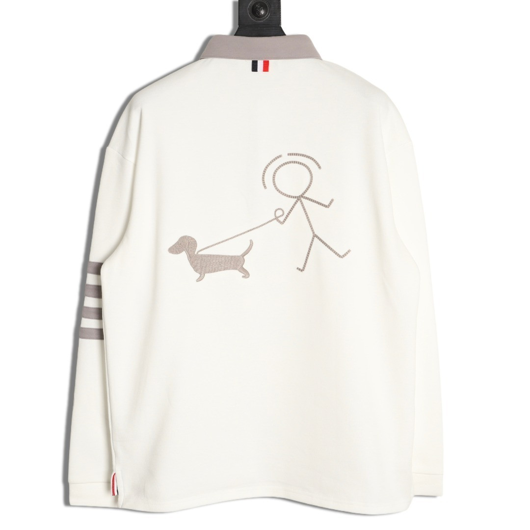 Thom Browne TB Long-sleeved Polo Shirt