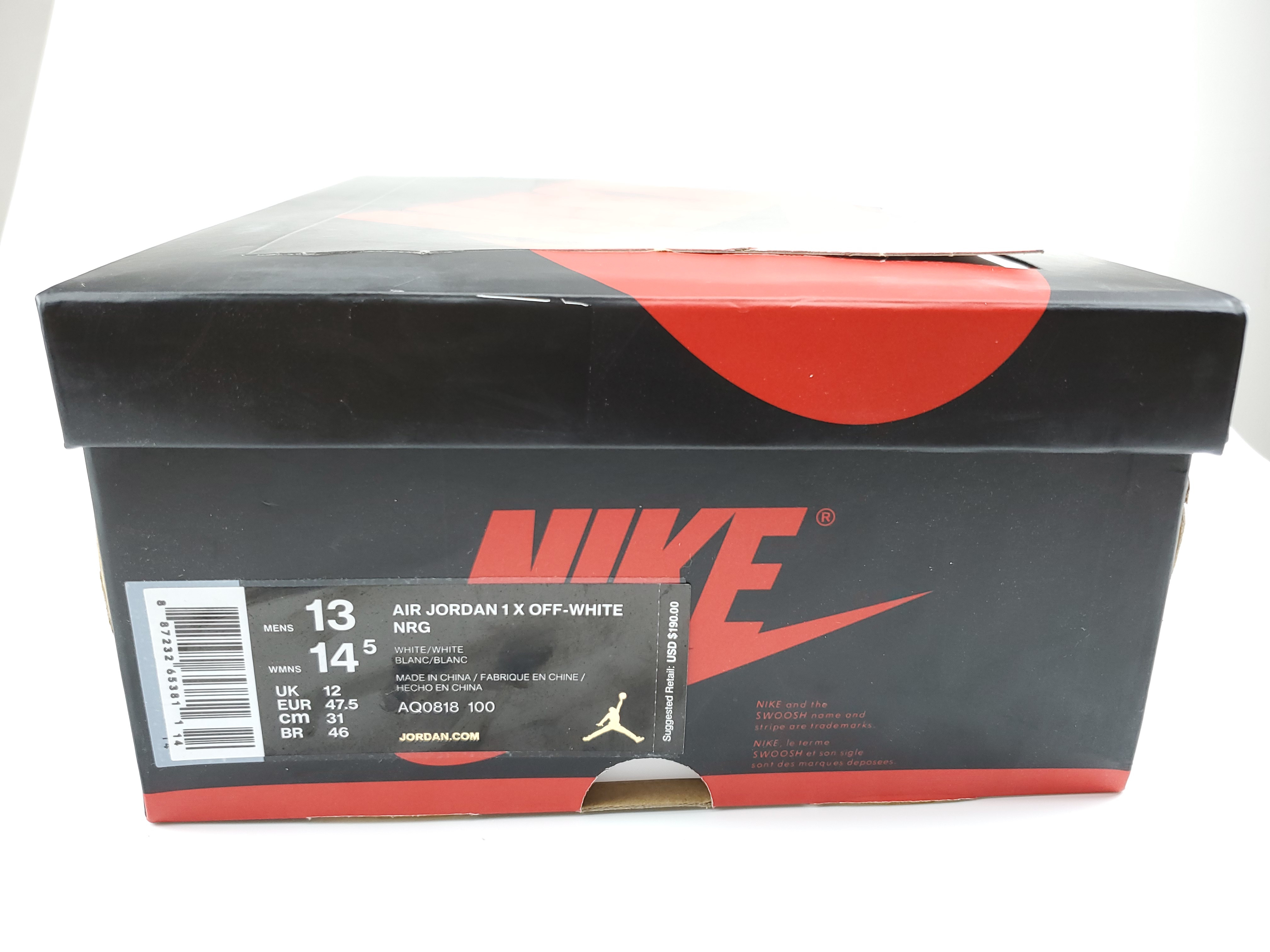 Jordan 1 Retro High Off-White White