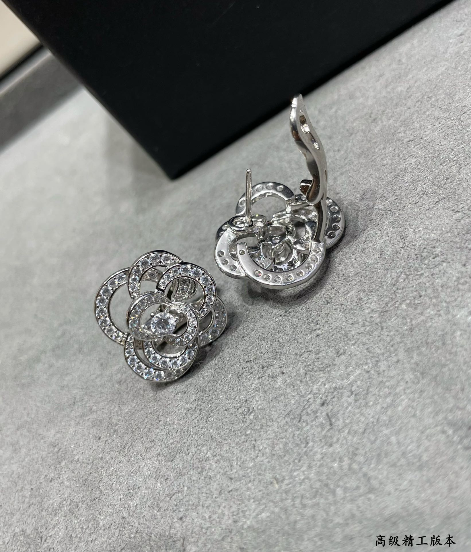 Ch*el camellia earrings
