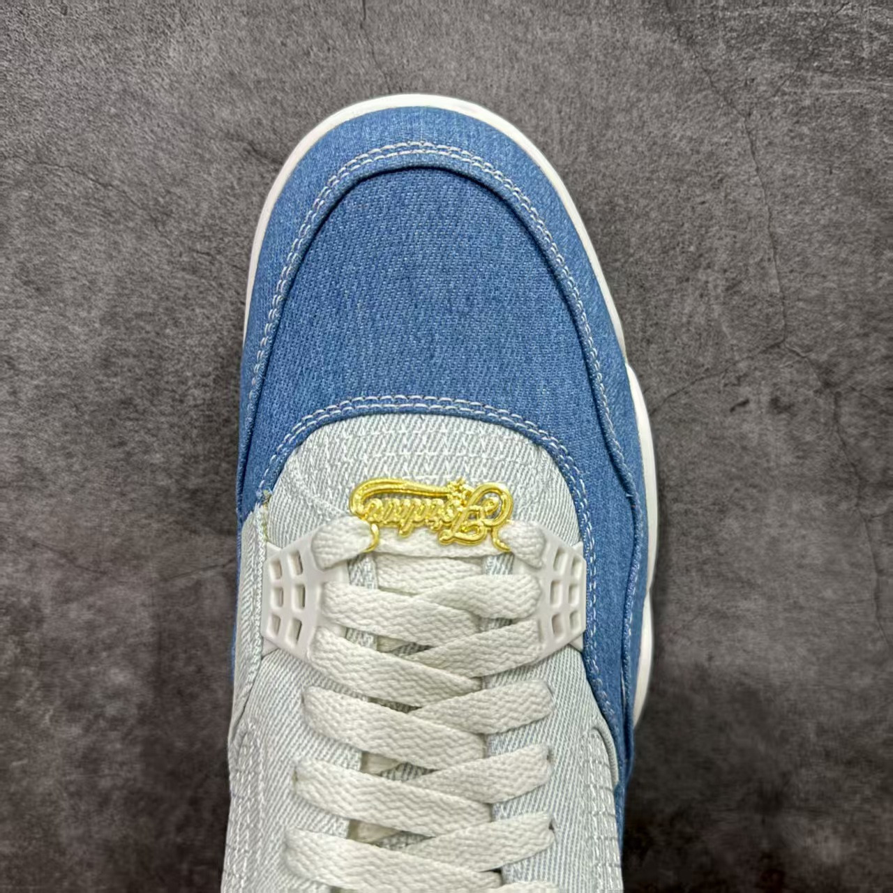 UA Jordan 4 Retro TEX Denim Worn Blue
