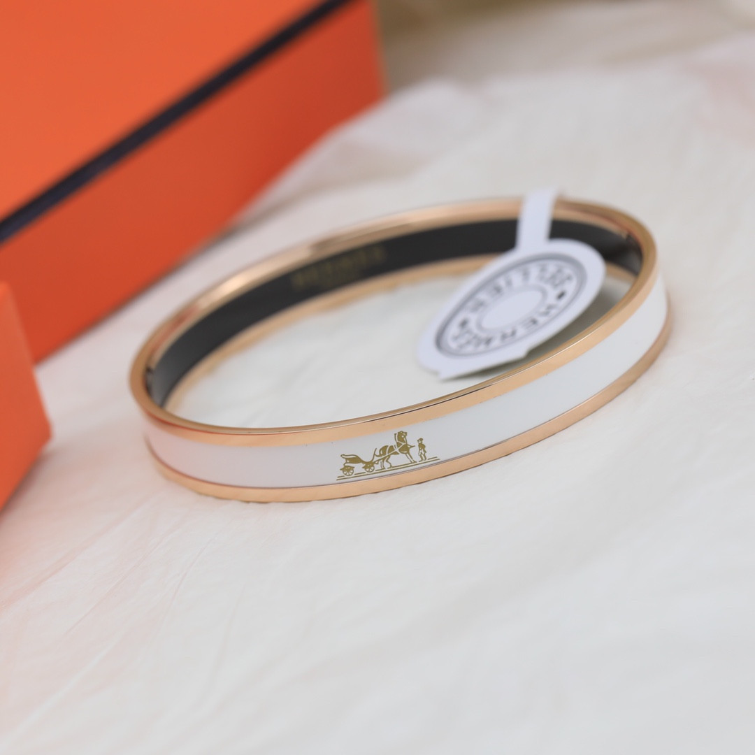 H**mes enamel bracelet(customized products cannot be returned or exchanged)