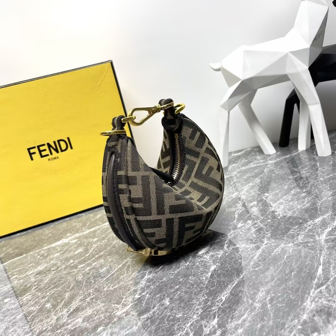 F**di nano F**digraphy hobo bag 14x5x16.5cm