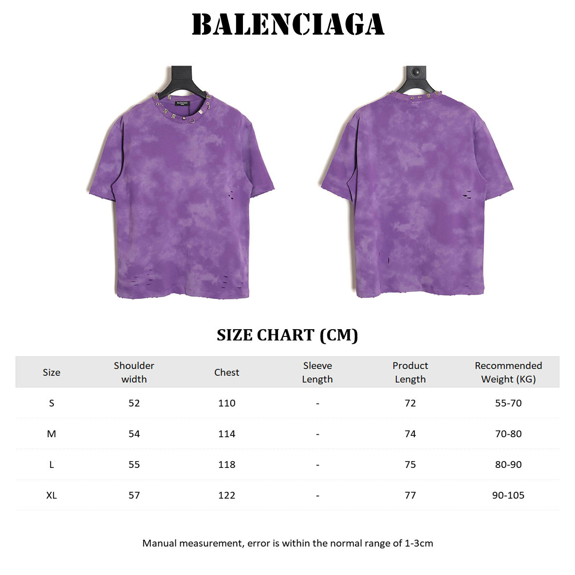 Ba*len*cia*ga 23ss short-sleeved t-shirt
