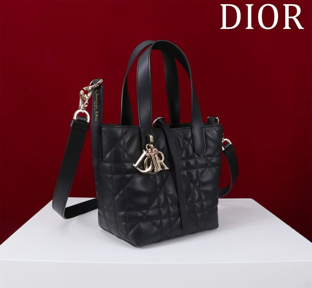 D*or small D*or toujours vertical tote bag 18.5 x 18.5 x 12 cm