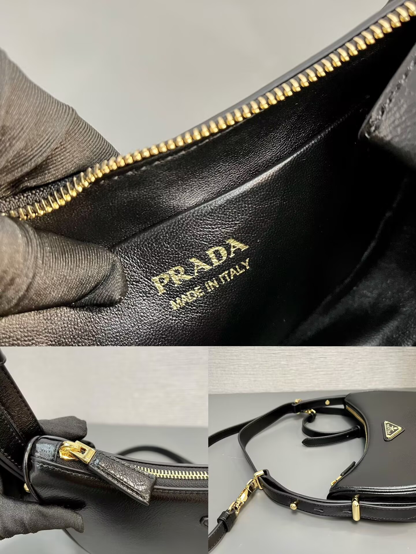 Pra*a arqué shoulder bag 22.5x18.5x6.5cm