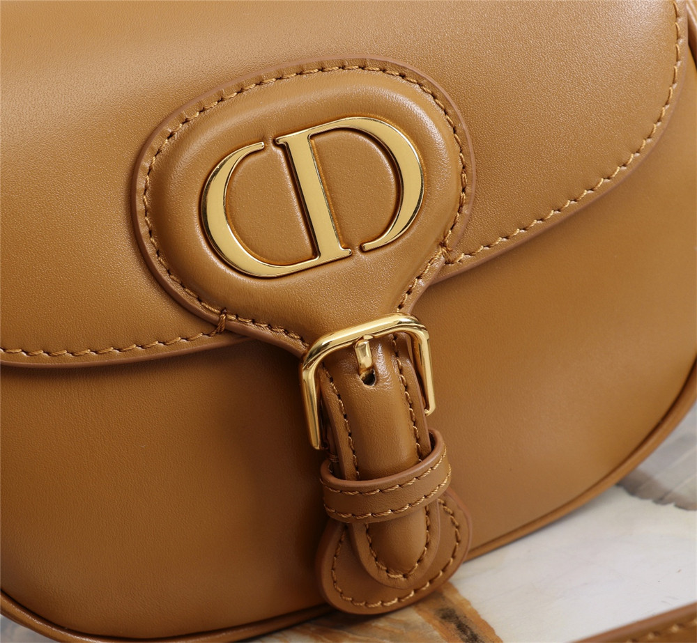 medium D*or bobby bag camel box calfskin