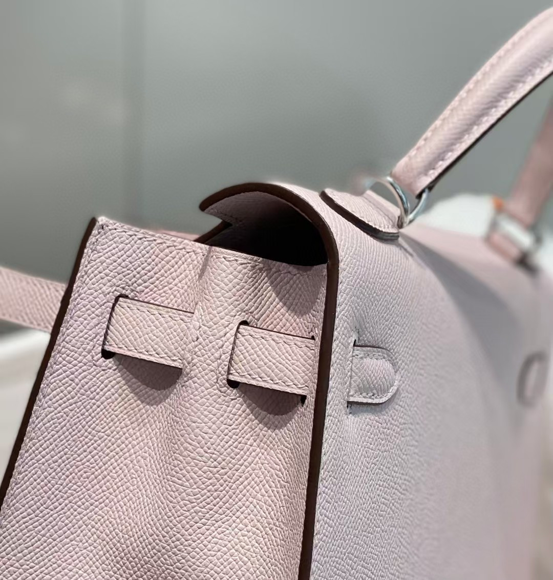 HERMÈS Kelly Silver-tone Hardware 25