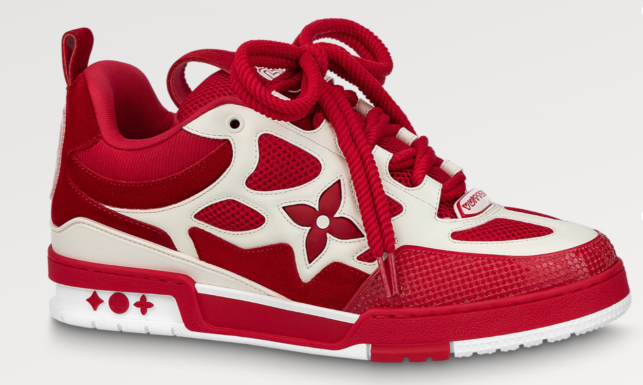 LV Skate Sneaker Red White