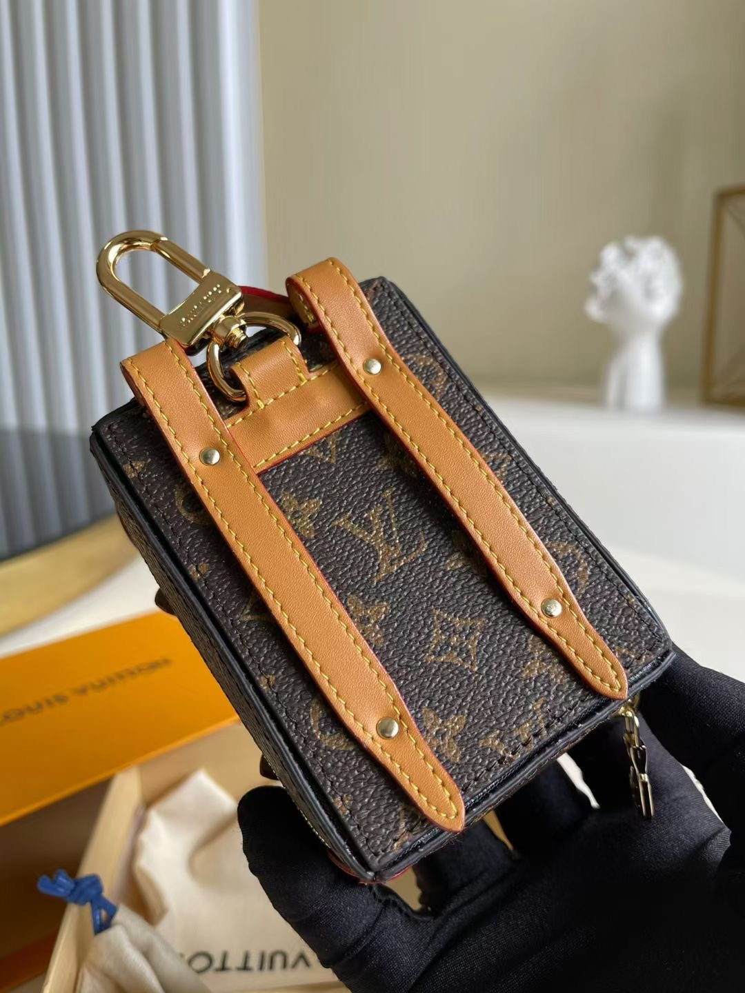 LV SOFT TRUNK BACKPACK BAG CHARM AND KEY HOLDER M69483
