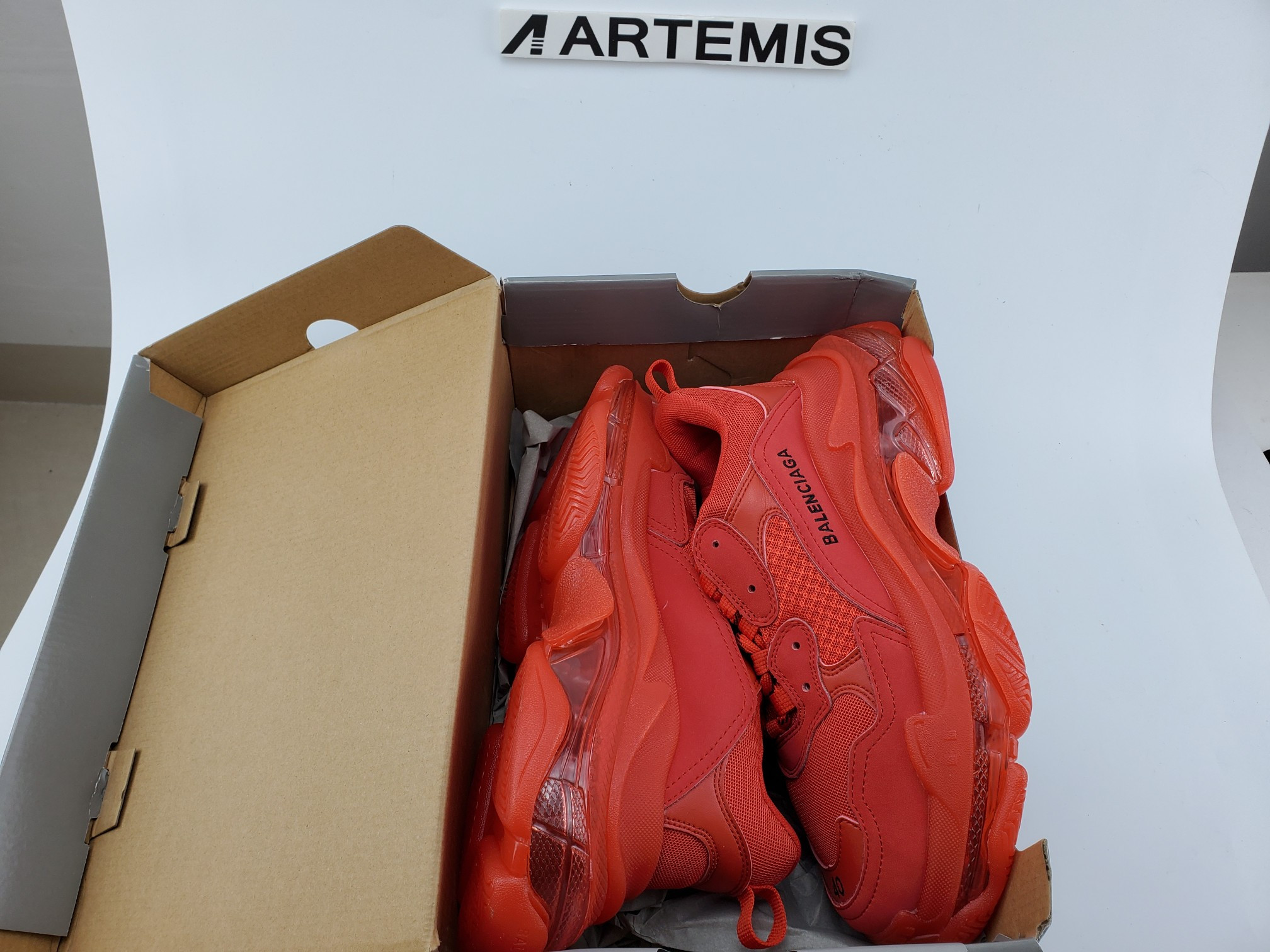 Balenciga Triple S Red Clear Sole