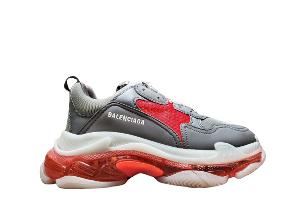 Balenciga Triple S 'Clear Sole - Grey Red'