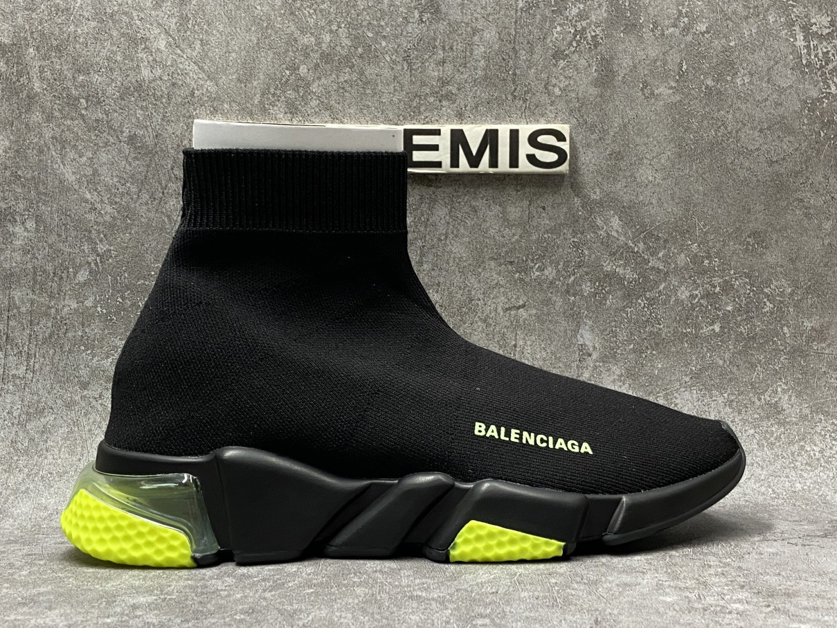 Balenciga Speed Trainer Clearsole Yellow Fluo