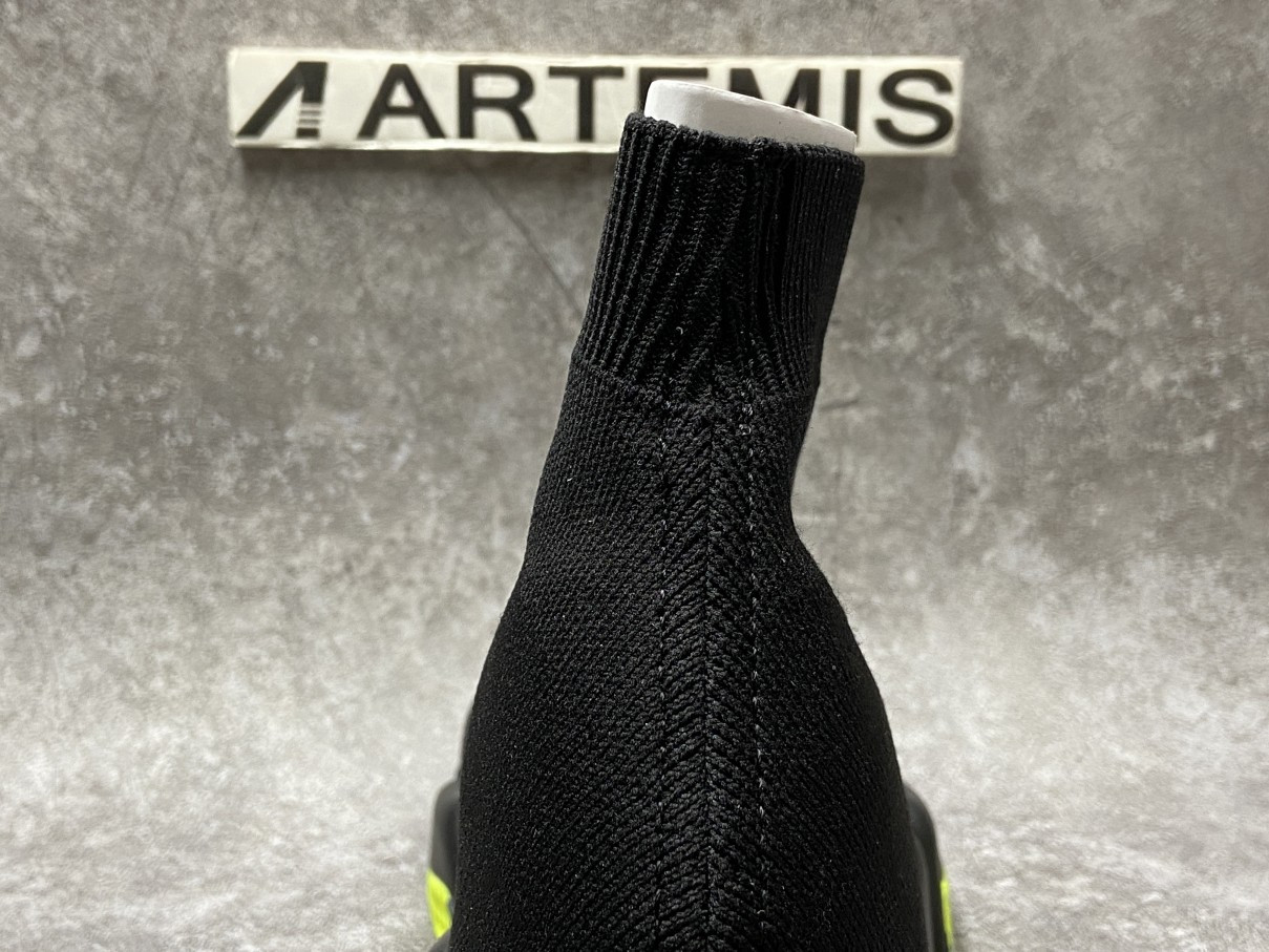 Balenciga Speed Trainer Clearsole Yellow Fluo