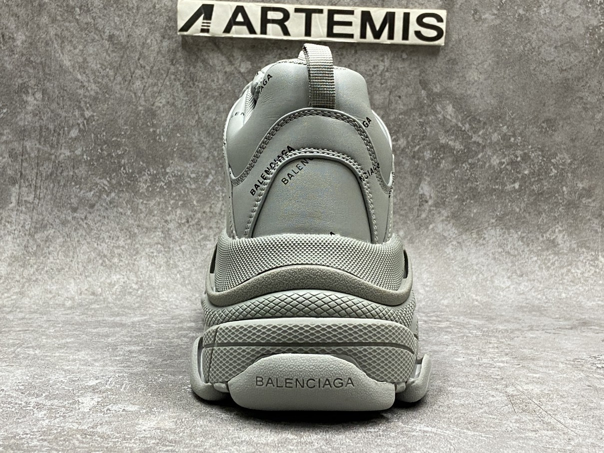 Balenciga Triple S Allover Logo Grey