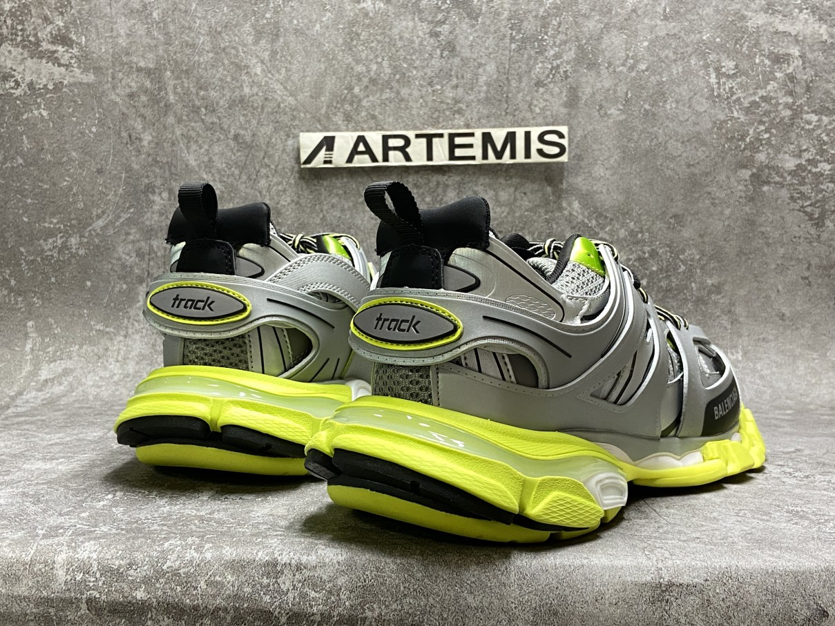 Balenciga Track Silver Neon Yellow