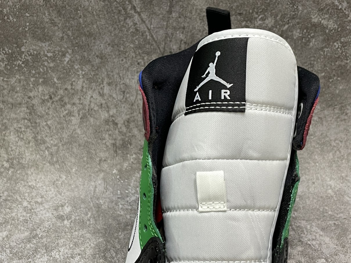 Air Jordan 1 Mid SE Black White Multi-Color