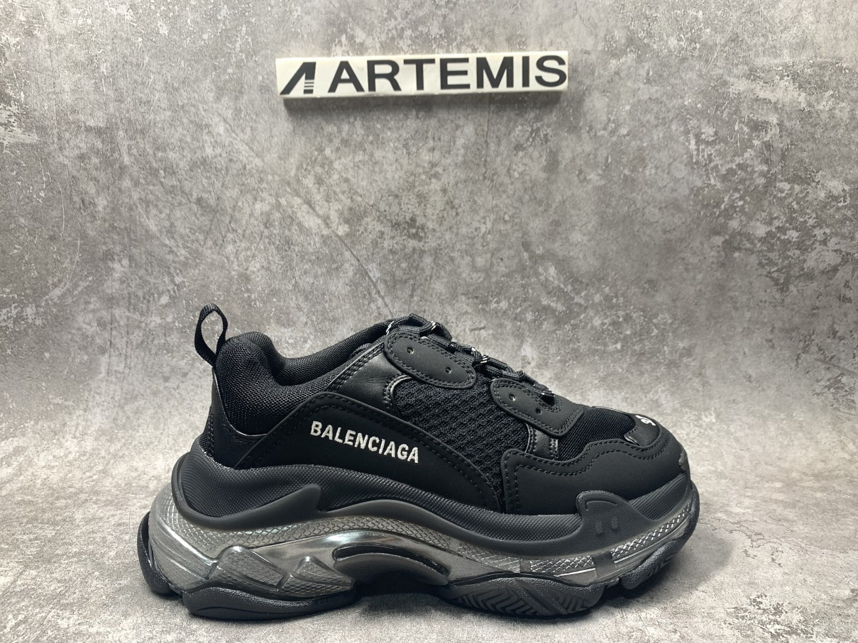 Balenciga Triple S Clear Sole Black Ivory