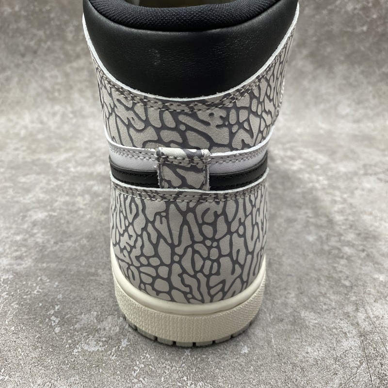 Air Jordan 1 Retro High Elephant Print White Cement