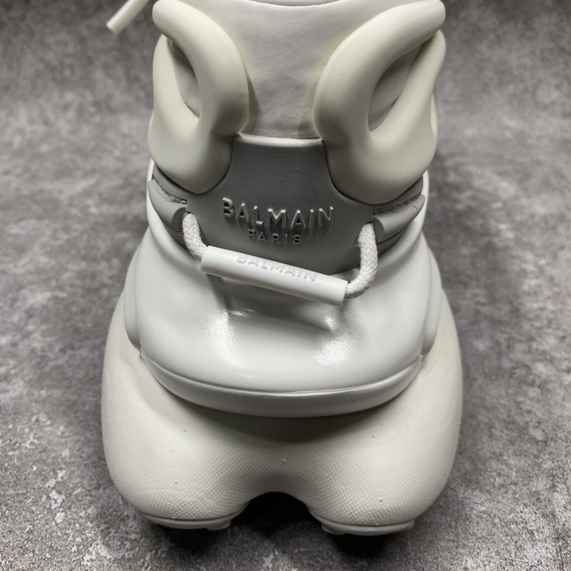 Balmain Neoprene and calfskin Unicorn low-top sneakers
