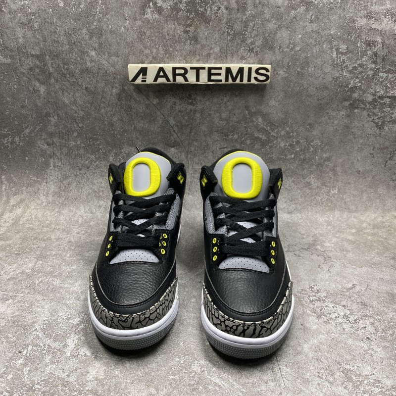 Air Jordan 3 Retro Oregon Ducks Pit Crew Black