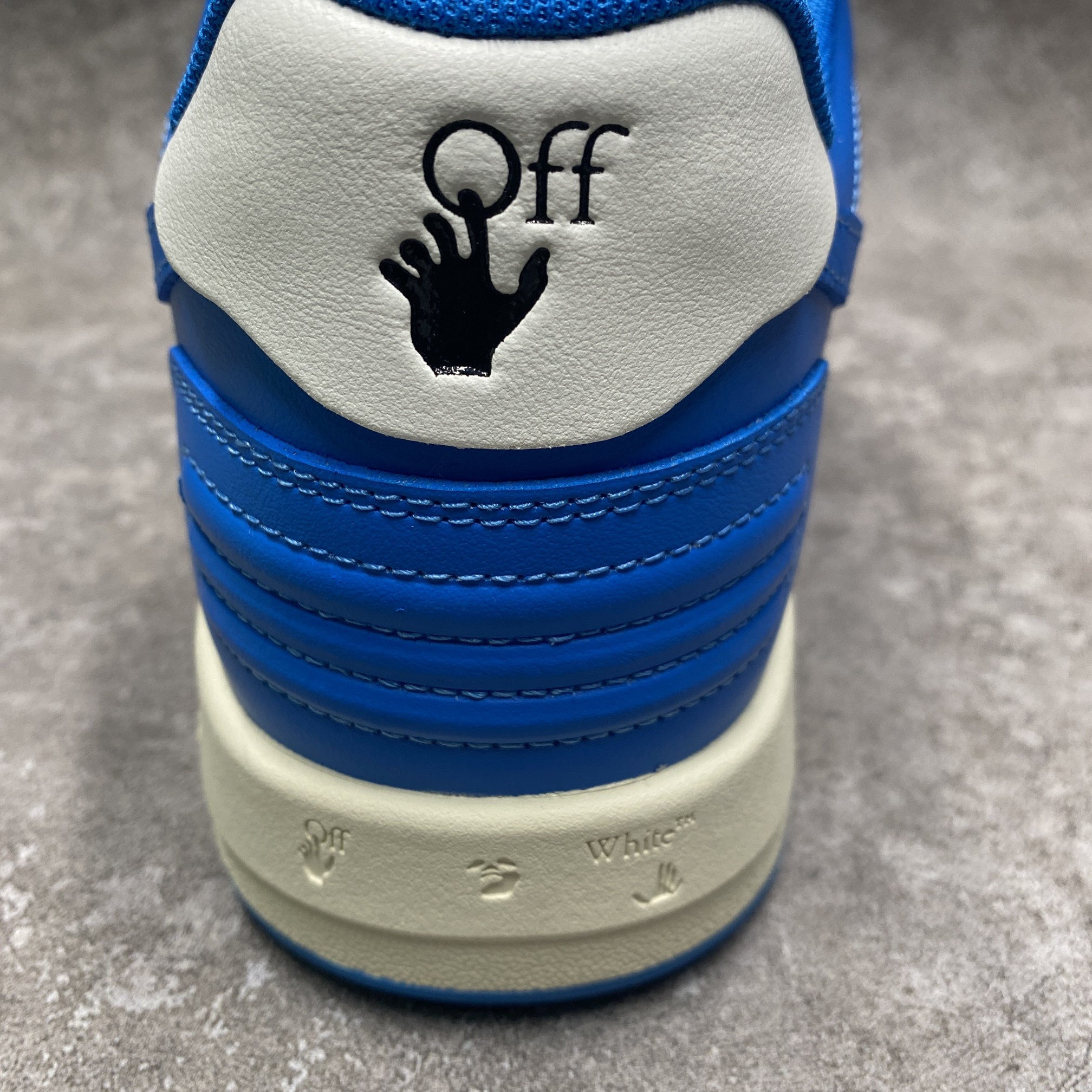 OFF-WHITE Out Of Office OOO Low Tops Blue White