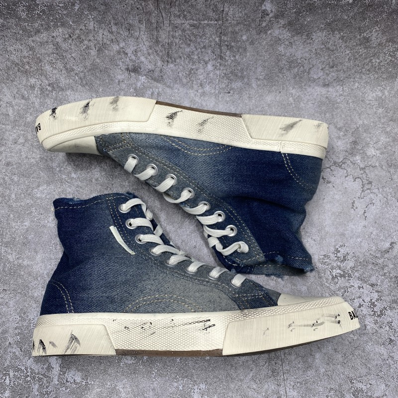 Balenciga Pairs High Top Sneaker In Blue