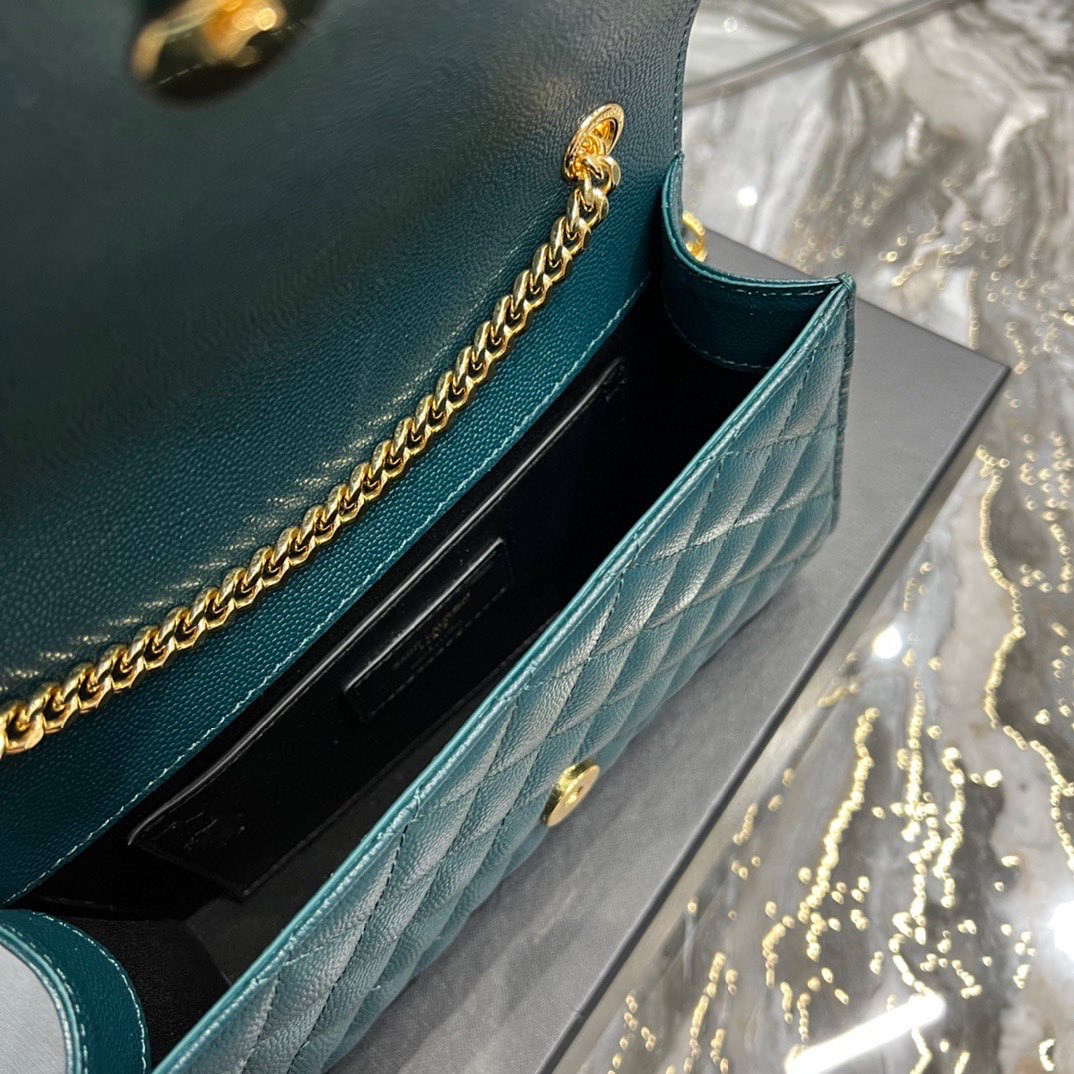ENVELOPE SMALL BAG IN MIX MATELASSÉ GRAIN DE POUDRE EMBOSSED LEATHER 21CM