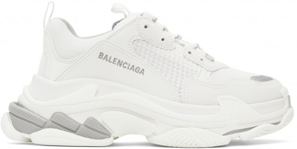 Balenciga Triple S Sneaker White and Metal Grey