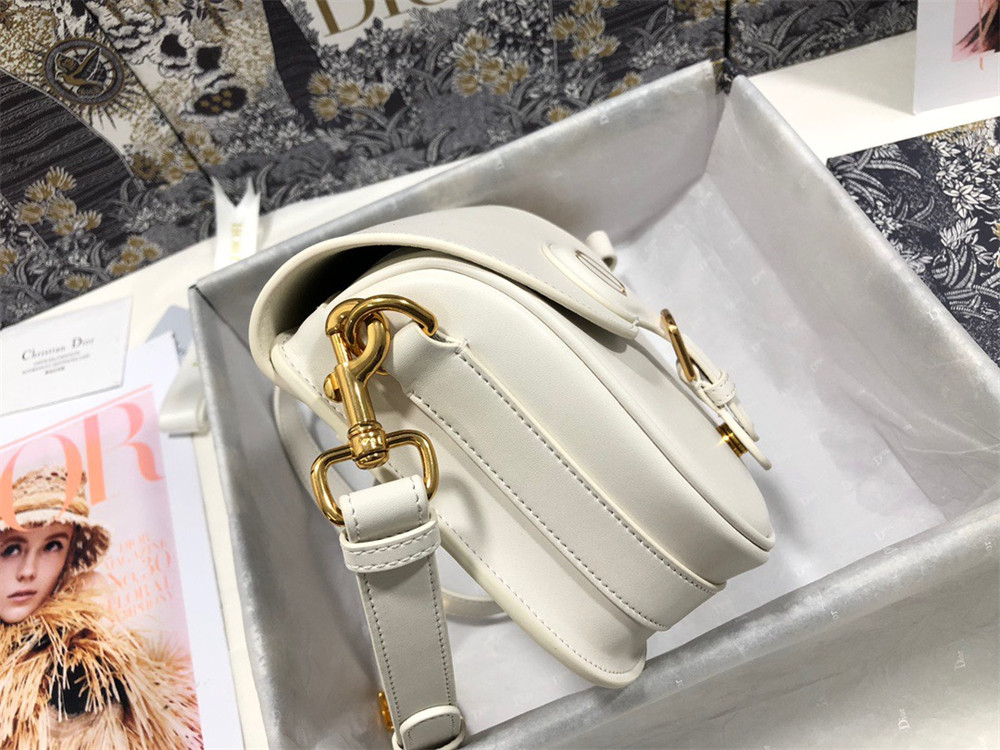 medium D*or bobby bag latte box calfskin