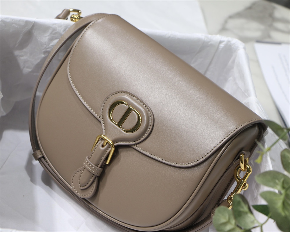 medium D*or bobby bag brown box calfskin