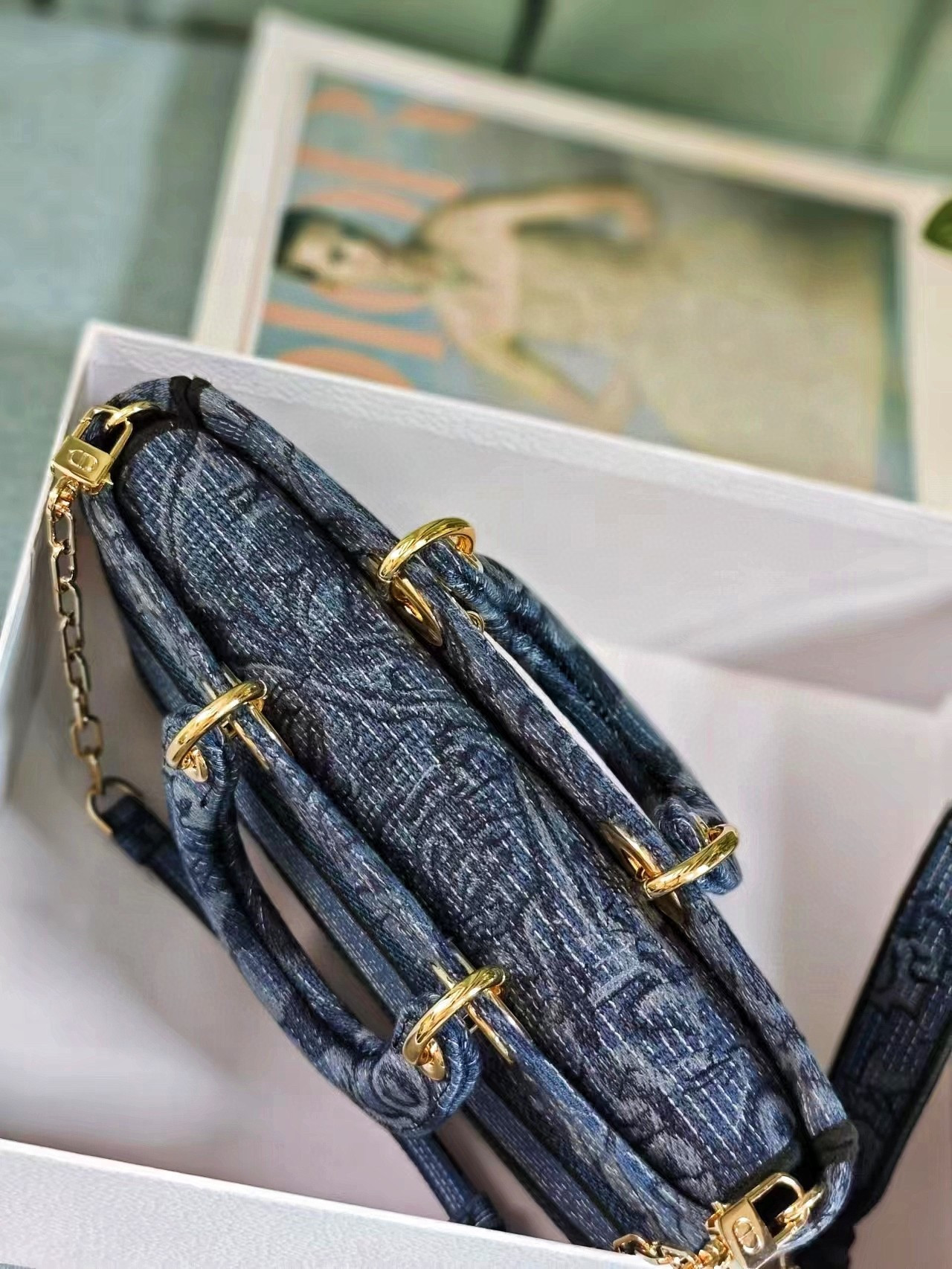 D*or medium lady d-joy bag blue