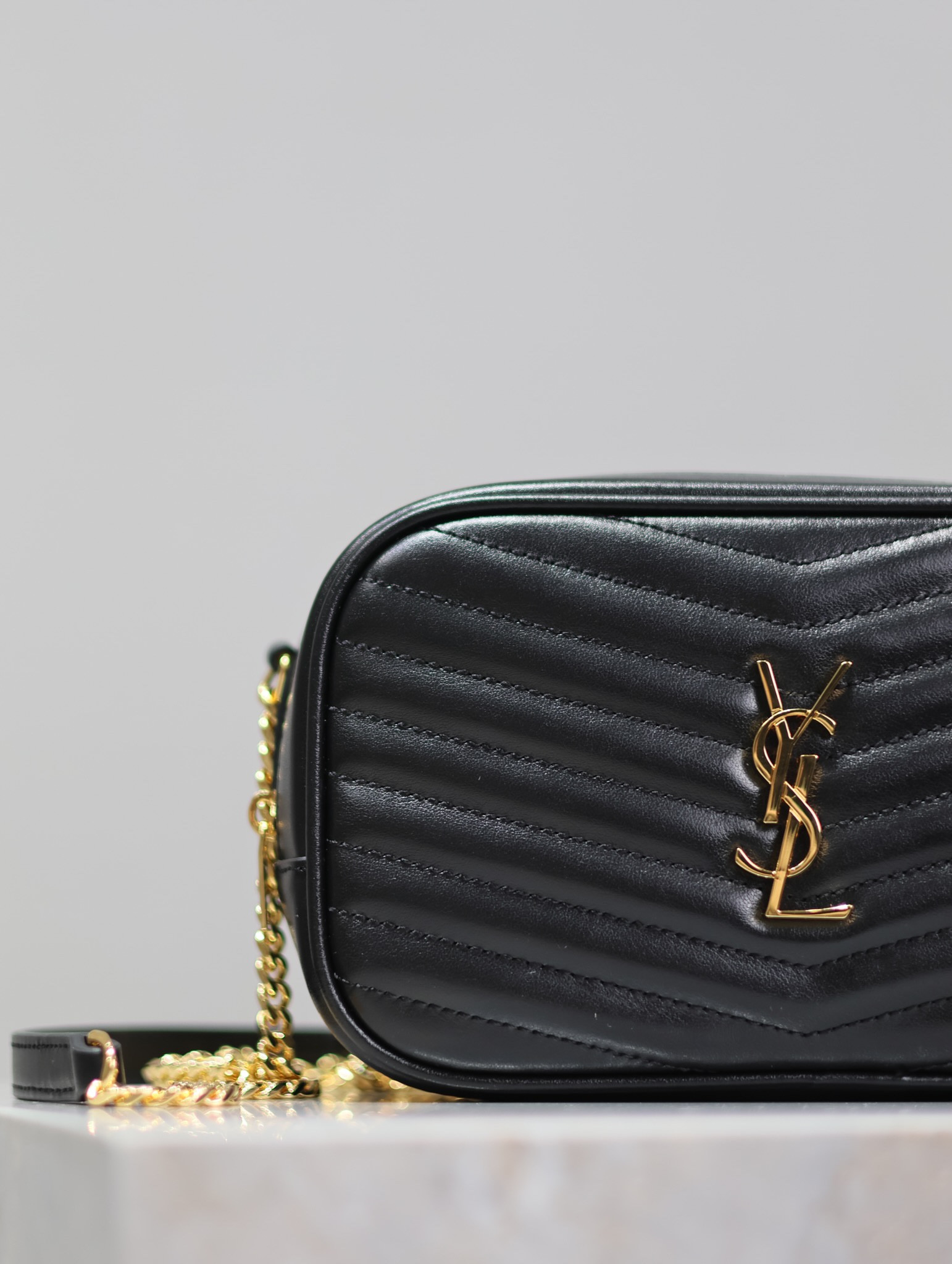 Y*L mini lou in quilted leather 7.5 x 4.1 x 2 inches