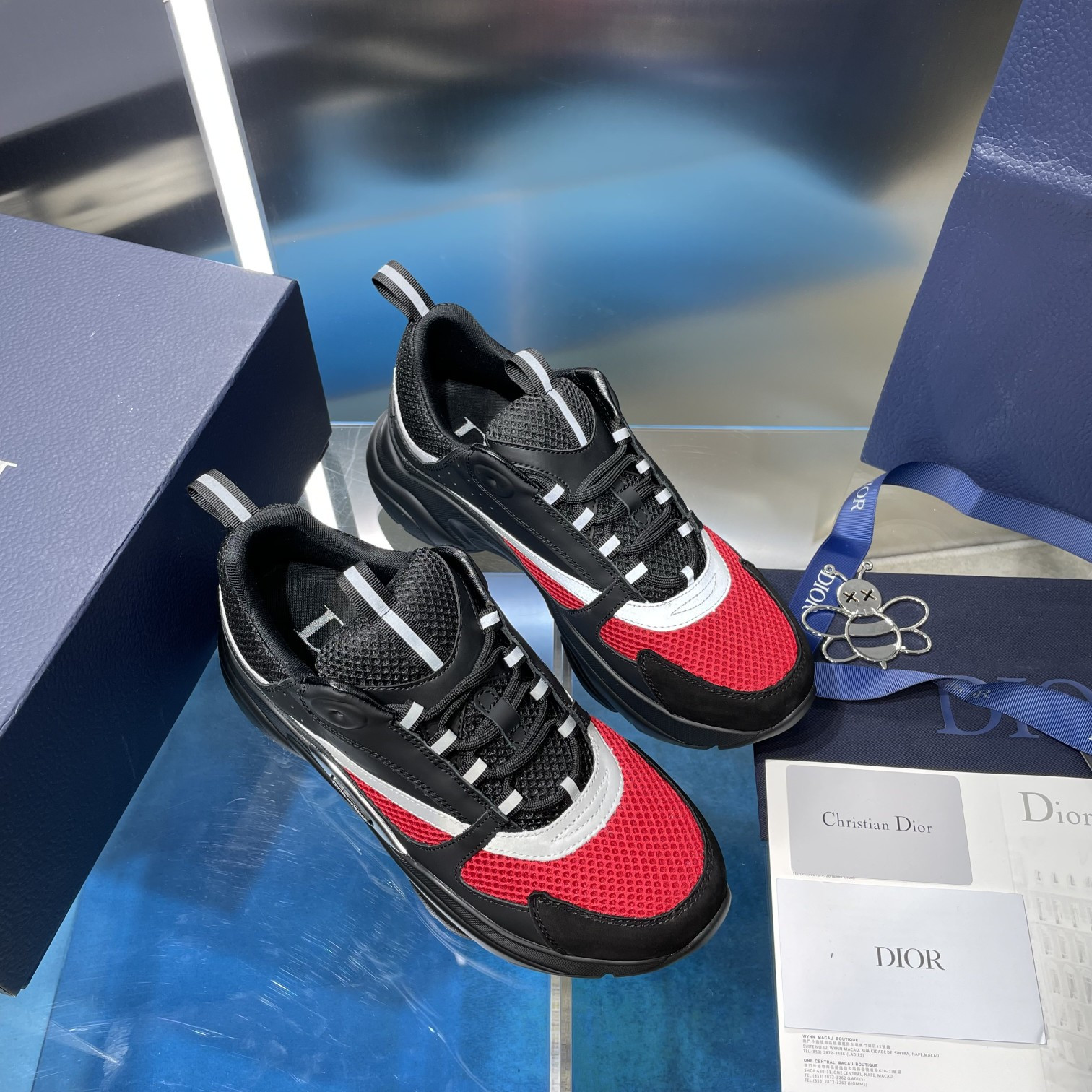 ua D*or b22 black and red sneaker