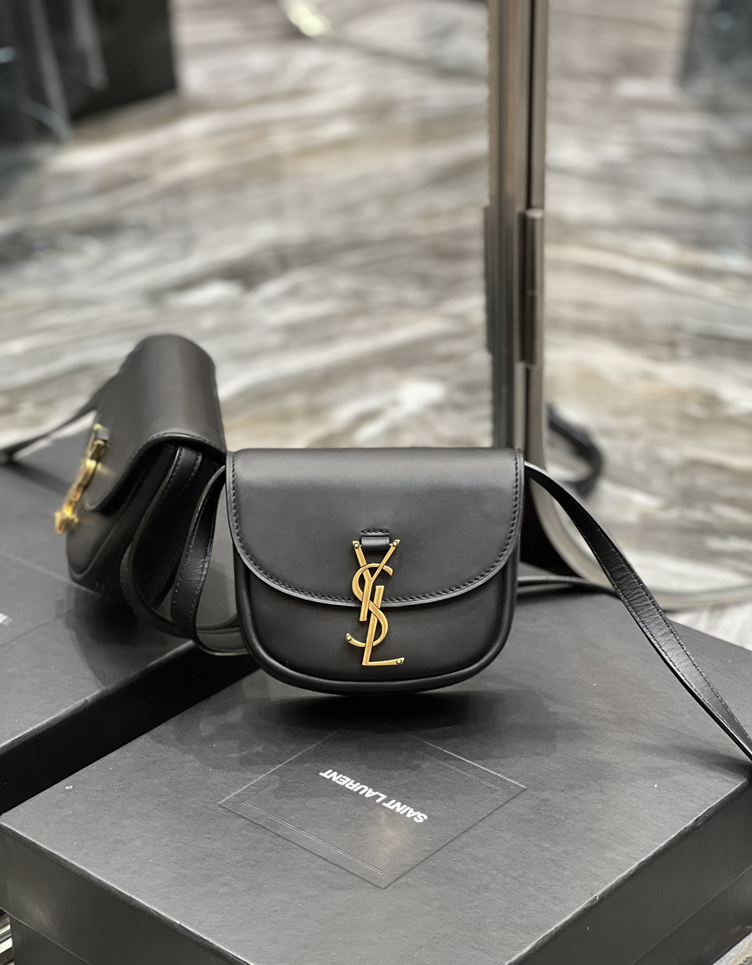 Y*L kaia small satchel in smooth leather 15x14x4.5cm