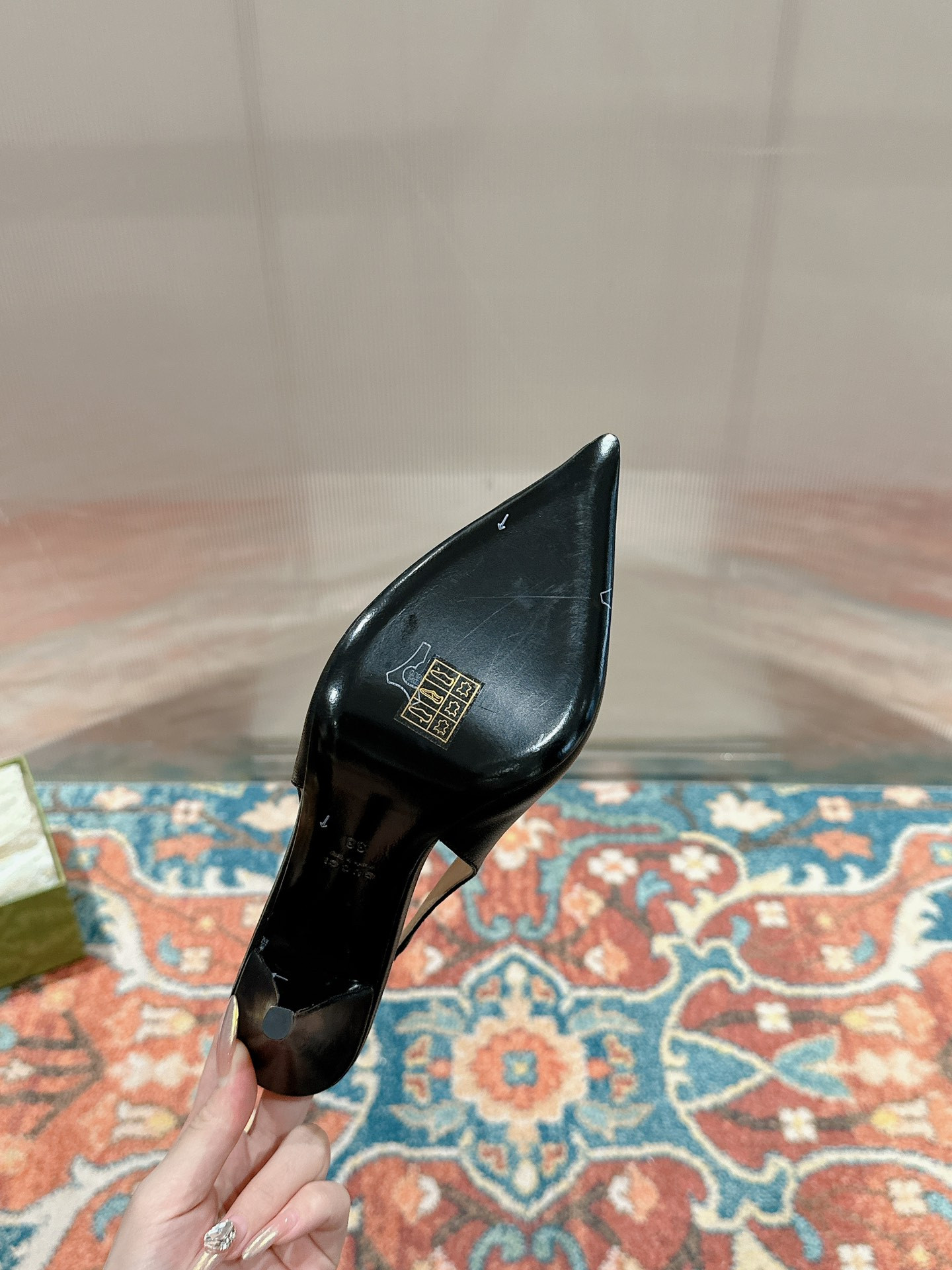ua G*u*i horsebit slingback pump high heel