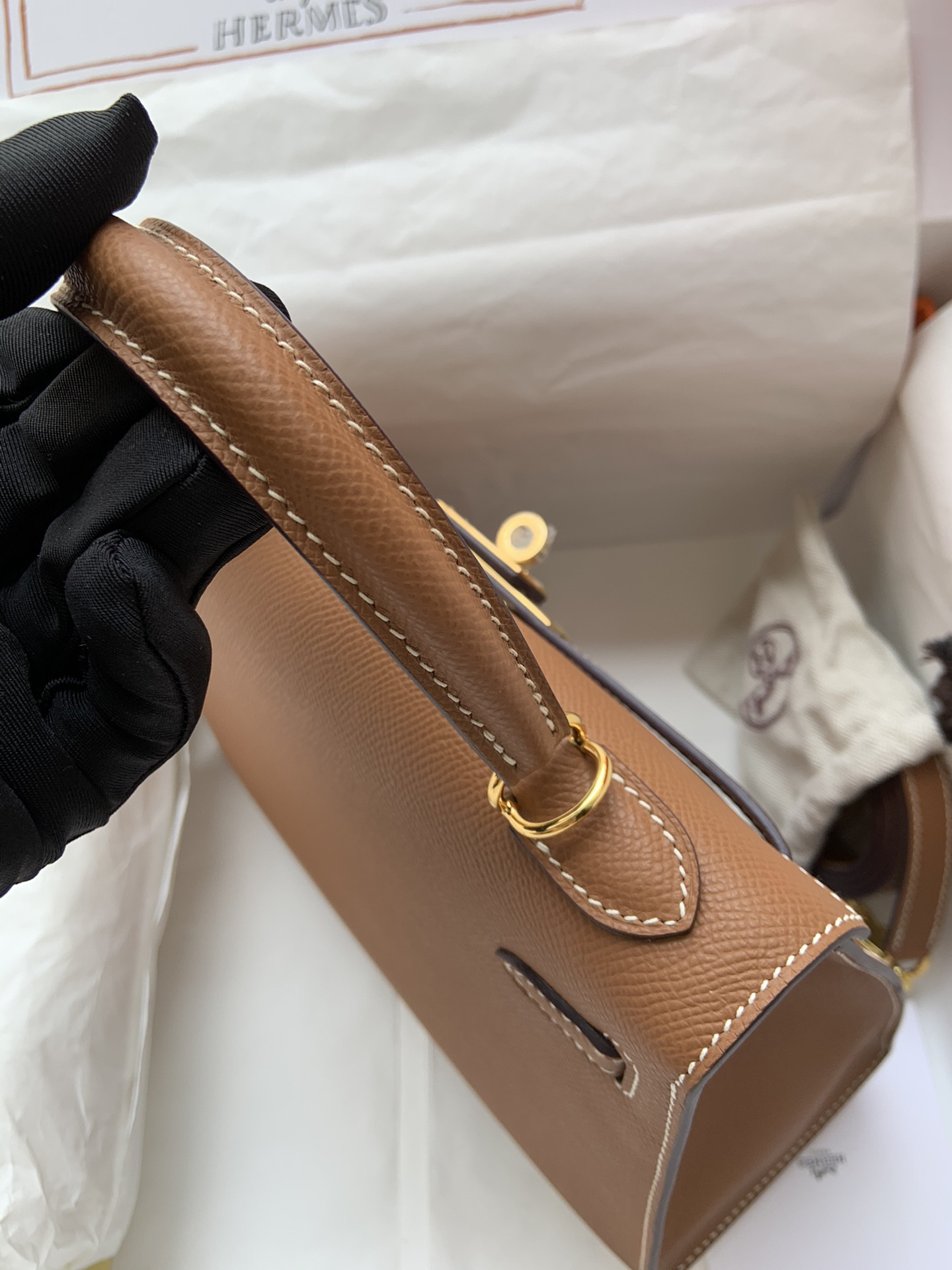 HERMÈS Kelly Gold-tone Hardware 25 28