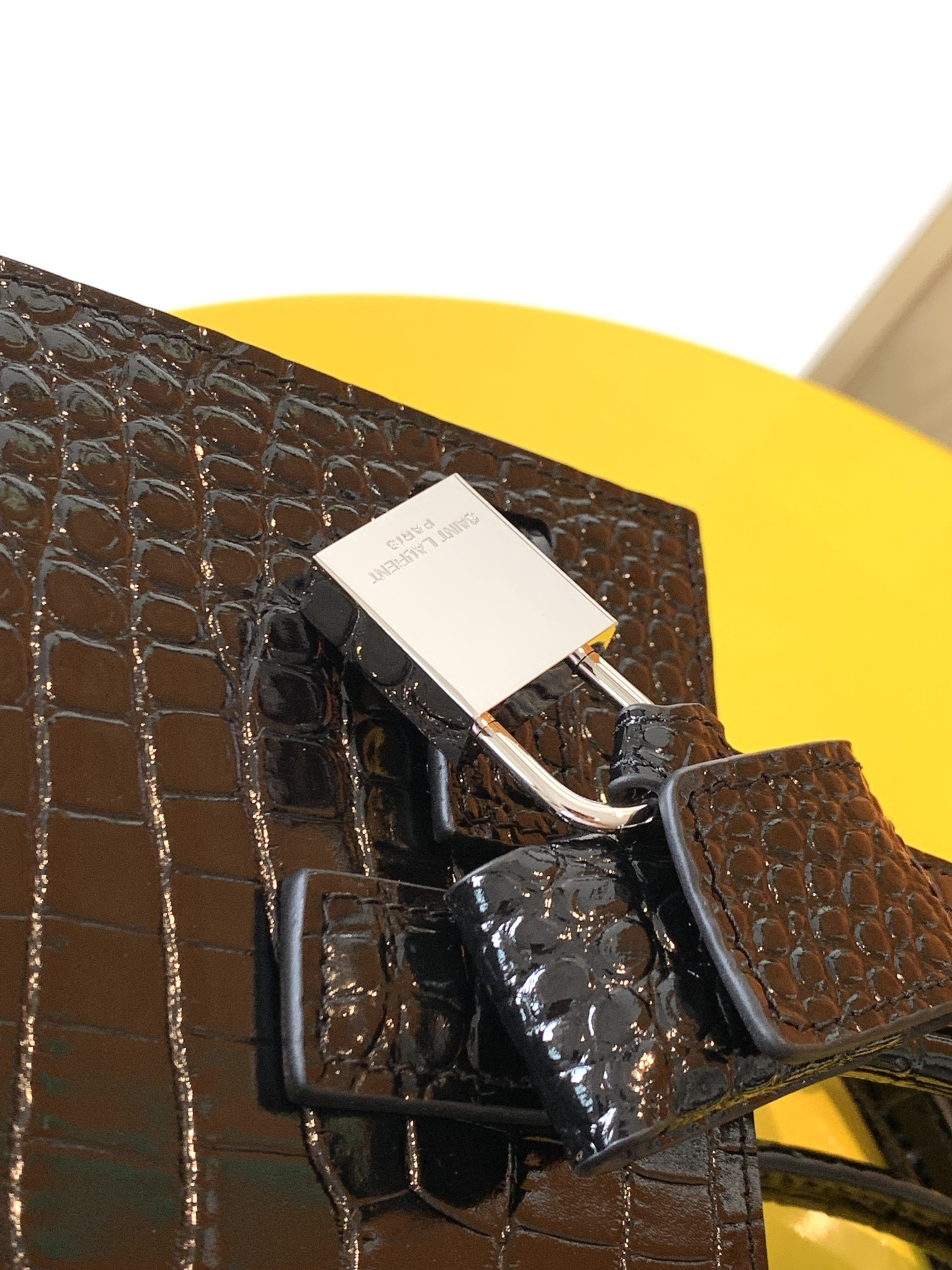 Y*L sac de jour in crocodile embossed leather - nano 22x18x10.5cm