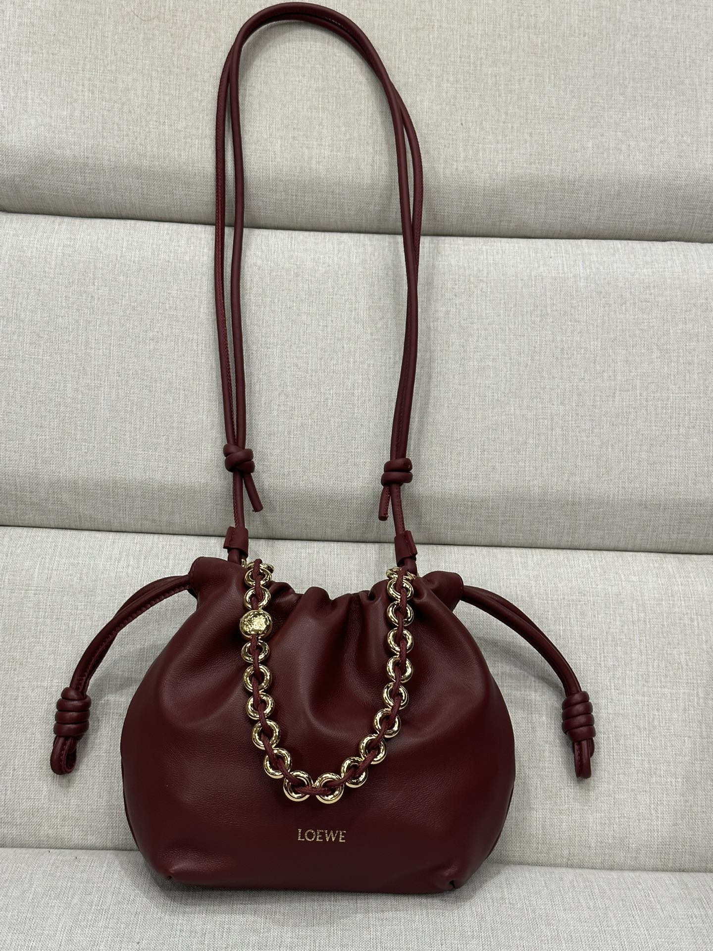 L0ew* mini flamenco purse bag in mellow nappa lambskin 23x17x5.5cm