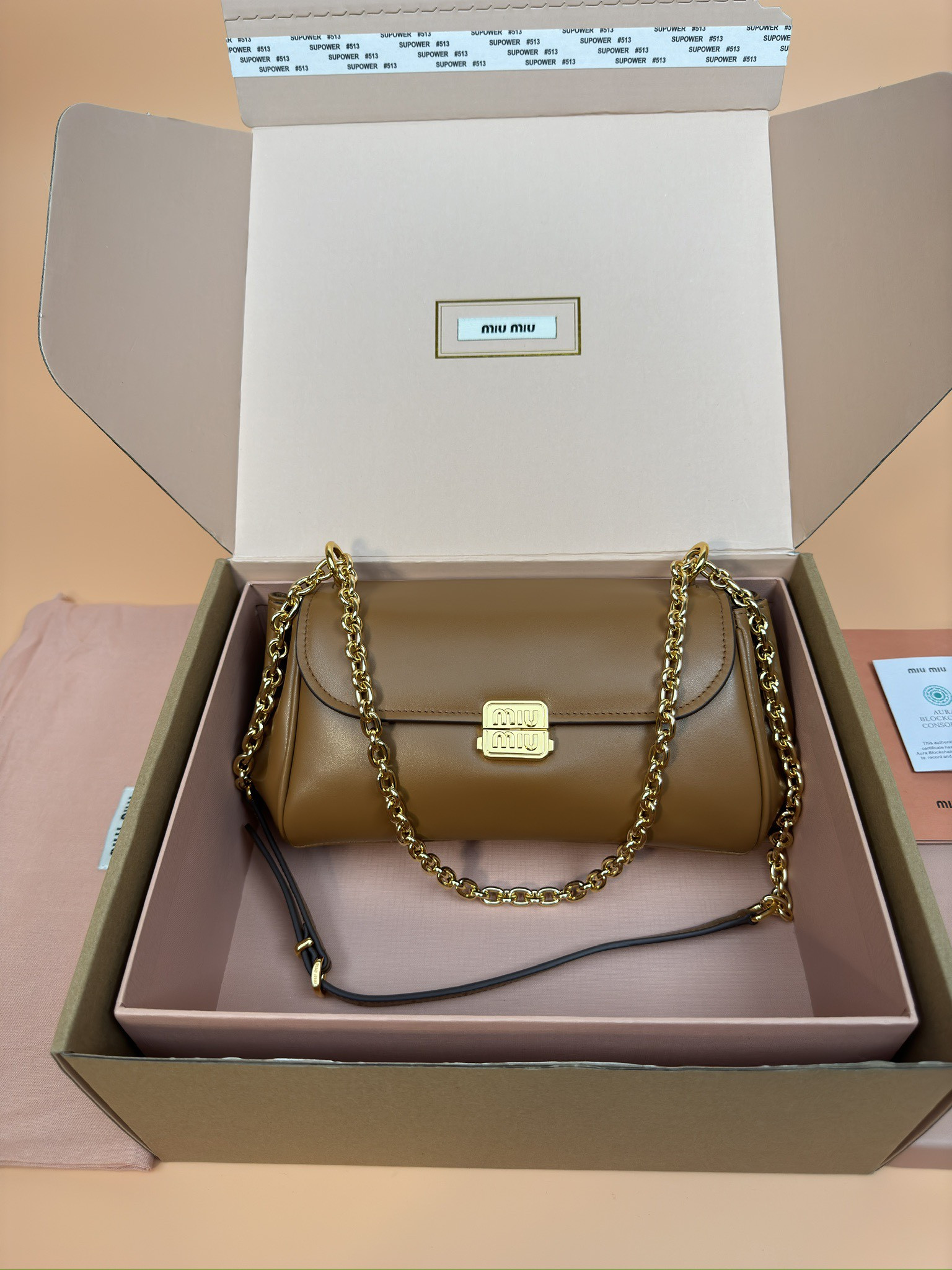Miu Miu Leather shoulder bag  13.5x24x9cm