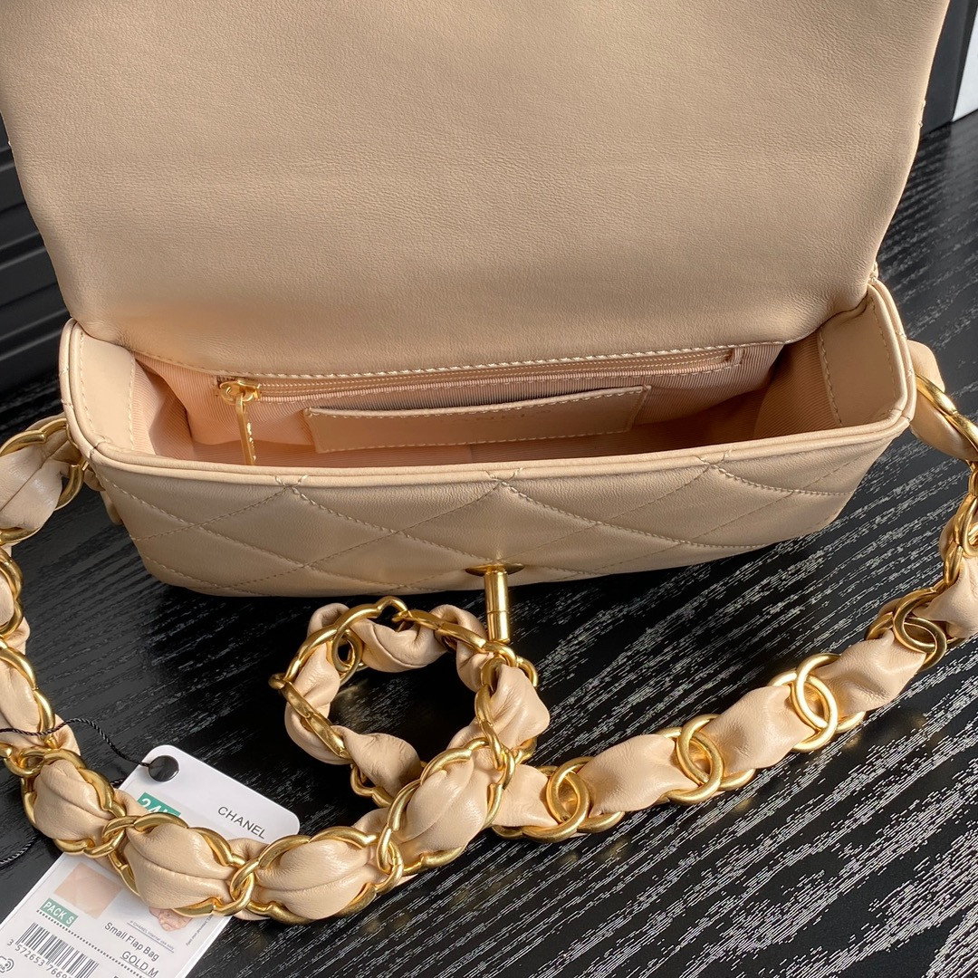 Ch*el fall-winter 2024-25 small flap bag 13x21x7cm