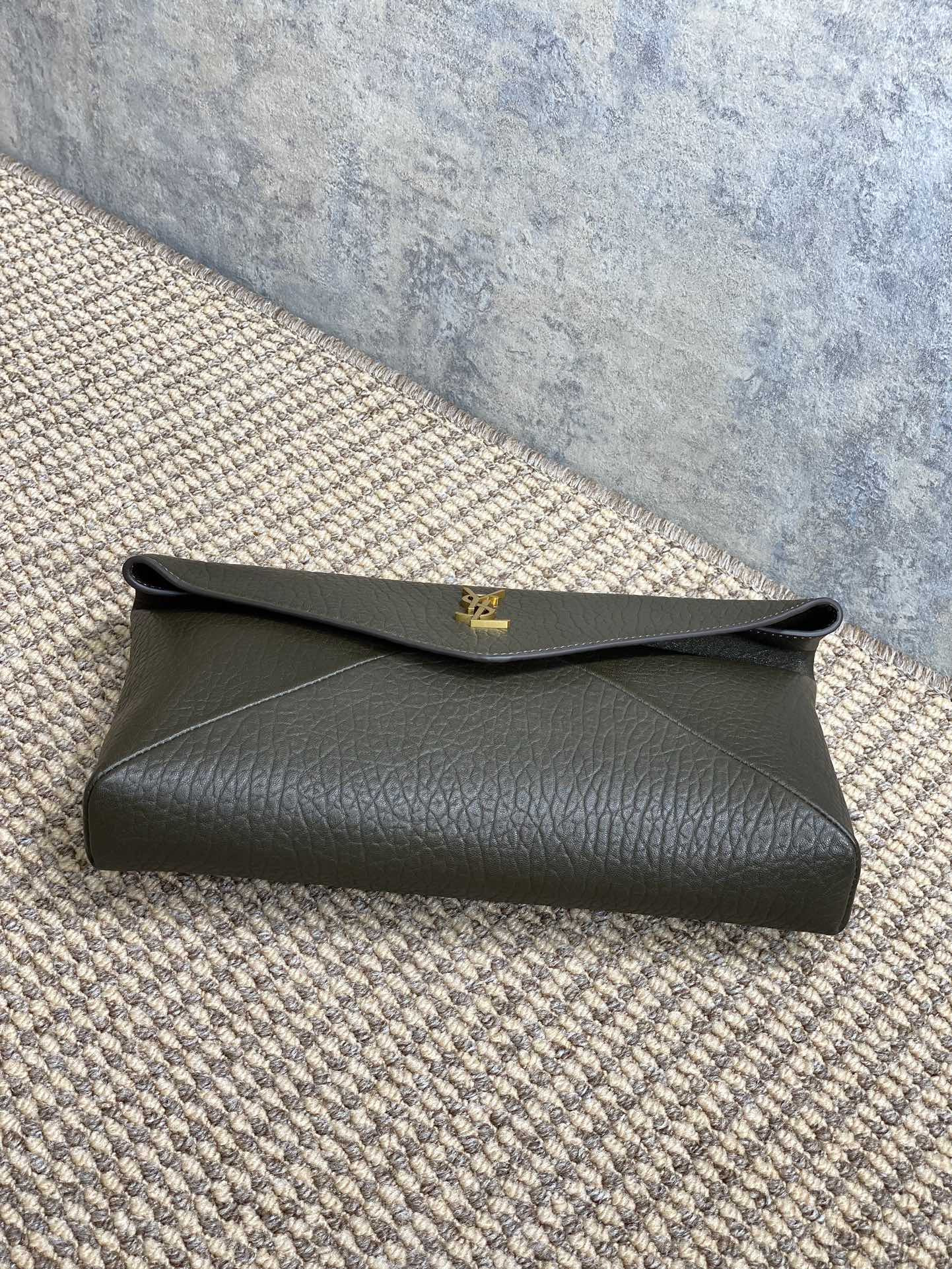 Y*L cassandre large envelope pouch in lambskin 29.5x18x4.5cm