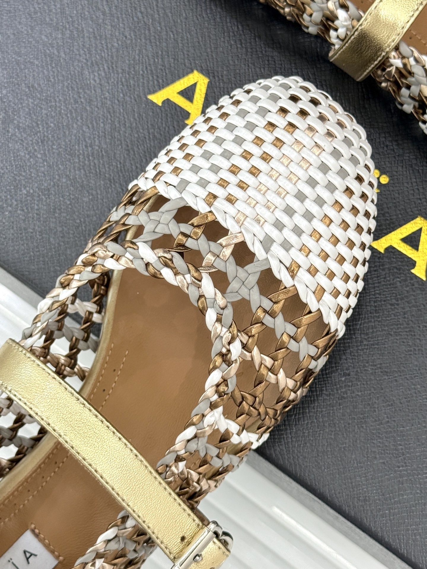 UA Alaïa Hollow Woven Mary Jane Flats(Customized Size 7-10 days production time)